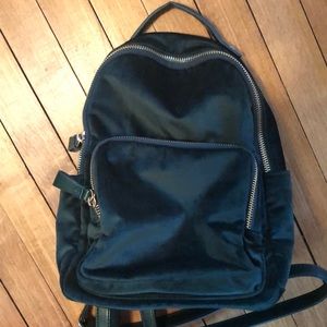 Velvet green mini backpack